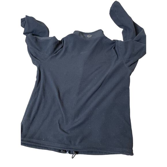 Marmot fleece jacket black full zip thumb holes active wear chore running SZ SM - Picture 9 of 11